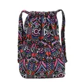 Mochila étnica de lona con cordón y coloridos estampados de patrones geométricos - Estilo étnico de corazón geométrico colorido (Estilo 3)