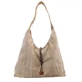 New Chinese style tote bag with champagne pleated fabric and elegant bamboo leaf pattern - Khaki