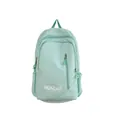 Waterproof mint green backpack with double compartments and HOKEAM logo for students - Green