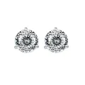 Klassische S925 Sterling Silber Moissanit Ohrstecker mit drei Krallen und Rundschliff - 1CT*2 / 100-Facetten-Schliff