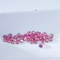 Sprankelende roze ronde briljant geslepen moissaniet losse stenen voor sieraden - Klein / Roze