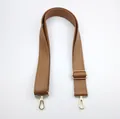 Tracolla regolabile in ecopelle marrone con moschettoni in metallo dorato per borse donna - Tracolla Marrone (Borsa Non Inclusa)