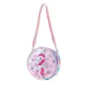 Detail of glitter unicorn crossbody bag with sequins and moving rainbow pearls for girls - Pink Single Pattern Unicorn