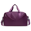 Deep purple travel bag with dry wet separation for sports and fitness training - Deep purple