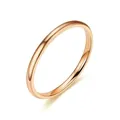Minimalist stainless steel ring in polished rose gold finish for a modern luxury look - 2mm Rose Gold / Size 6