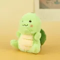Simpatico portachiavi a forma di tartaruga di peluche verde con grandi occhi - Tartaruga Portafortuna