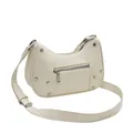 Borsa hobo color crema chic con borchie argentate e tracolla regolabile donna - Bianco Sporco