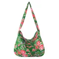 Etnische stijl shopper tas met groen bloemenpatroon en feniks print design - Groen