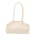 Sac fourre-tout vintage blanc crème avec doubles bretelles et coutures minimalistes - Blanc Cassé