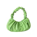 Bolso baguette de nube plisado en verde vibrante con detalle de asa fruncida chic - Talla única / verde claro