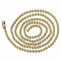 Golden 304 stainless steel ball bead chain for DIY jewelry making and necklaces - 0.24*60cm / Gold