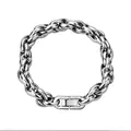 Chunky stainless steel chain necklace with industrial style clasp for men and women - 7mm (Jewelry Clasp) / 18cm