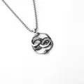 Collier vintage en acier inoxydable avec pendentif double serpent et chaîne box - Double Serpent + Chaîne en Acier Inoxydable