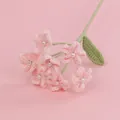Handmade crochet bouquet with light pink flowers and elegant pearl centers - Light Pink