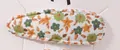 Barrette BB en tissu blanc à motifs de fleurs vertes et orange pour petites filles - Style Fleur Étoile Orange Vert Base Blanche (88)