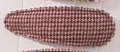 Pince à cheveux BB pour filles avec motif pied-de-poule bordeaux et blanc en tissu - Style pied-de-poule bordeaux et blanc (89)