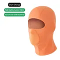 Short orange ice silk balaclava with breathable mesh for outdoor cycling and sun protection - Third Generation Short Style / Orange