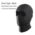 Short black ice silk sun protection balaclava mask for outdoor cycling and sports - 1st Generation Short Style / Black