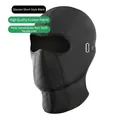 Short black ice silk balaclava with breathable mesh and glasses holes for cycling - 1st Gen Short Glasses Style / Black