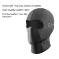 Short-style dark gray cooling ice silk cycling balaclava with glasses holes - 1st Gen Short Glasses Style / Gray