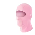Breathable pink ice silk balaclava with mesh ventilation for cycling and sun protection - Third Generation Style with Glasses Hole / Pink