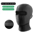Short black ice silk sun protection cycling balaclava with glasses holes and silicone - Second Generation Silicone Short Style with Glasses Hole / Black