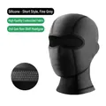 Short grey ice silk cycling mask with silicone non-slip grip for sun protection - Second Generation Silicone Short Style / Gray