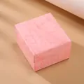 Elegant pink textured square watch gift box with lid and base design - 8.5*8*5cm(Including Pillow) / Pink Textured