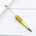 DIY luxury gold rhinestone beadable ballpoint pen with sparkling decorative barrel - 12-honey Yellow