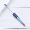 DIY blue beaded ballpoint pen with rhinestone barrel for stationery crafting designs - 64-morandi Blue