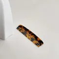 Portable mini tortoise shell acetate hair comb with wide teeth for anti-static styling - Tortoise