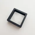 Macro detail of square black PE film suspension box for anti-oxidation jewelry storage - Small (7*7cm)