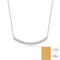 Elegant silver S925 moissanite curved bar necklace with a GRA certification report - 11-Stone 2.6mm Moissanite with GRA Cert (N13269)