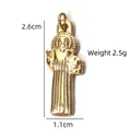 Polished gold religious figure pendant measuring 2.6cm by 1.1cm and weighing 2.5g - Religious Figure Gold Pendant (BXGPJ210)