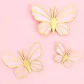 Farfalla 3D decorazione torta rosa e oro in tre dimensioni per feste eleganti - Oro Farfalla Rosa