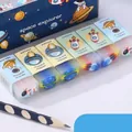 Colorful space explorer themed cartoon sandwich erasers set for school art supplies - New Space Series