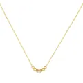 Minimalist 18K gold plated stainless steel necklace with seven movable sliding beads - Gold