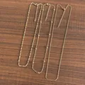 Three gold-plated stainless steel necklaces with bead chain and twist link textures - Single Cable Chain / Gold