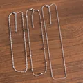 Three-piece stainless steel necklace set featuring water wave and bead chain designs - Single Cable Chain / Silver