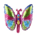 Mini butterfly aluminum foil balloon with colorful floral patterns for wedding party decor - Mini Colorful Butterfly 32*30cm