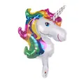 Mini globo de unicornio con crin de degradado colorido para decoración de fiestas - Multicolor