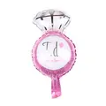 Pink diamond ring foil balloon with I Do text for wedding and party decoration - Pink I-do Style (5028507408684) / Pink