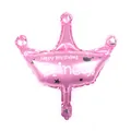 Globo de corona de princesa rosa con frase Happy Birthday para fiesta de cumpleaños - 40x43cm / Estilo Princesa Corona Rosa