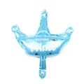 Globo corona azul con texto Happy Birthday Prince para decoración de fiesta infantil - 40x43cm / Estilo Príncipe Corona Azul