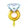 Mini diamond ring foil balloon in gold and royal blue for wedding party decor - Old Gold Diamond Ring (6232494850261) / Gold