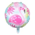 Palloncino rotondo 18 pollici fenicottero e foglie tropicali per festa compleanno - Colorato
