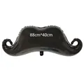 Dettaglio palloncino in alluminio a baffo nero 88cm*40cm per decorazione festa - Stile della barba