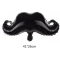 Grand ballon moustache noir en aluminium pour décoration de fête 41x26cm - Style Mini Moustache