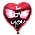 18-inch heart-shaped red foil balloon featuring white i love you cursive lettering - 18 Inch C