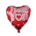 18 inch red heart foil balloon with artistic I Love You print for party decor - 18 Inch F